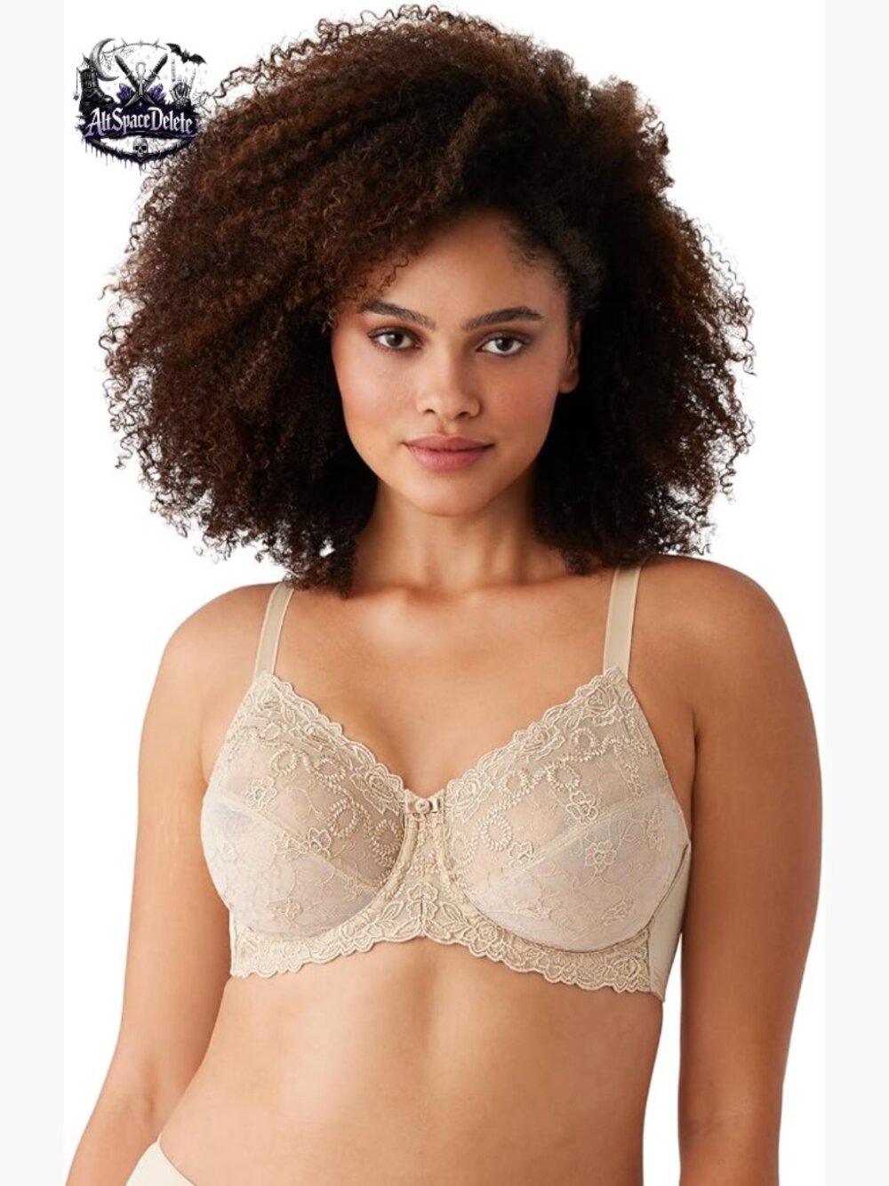 Full Coverage Underwire Bra Light Padding Floral Embroidered Comfortable Fit